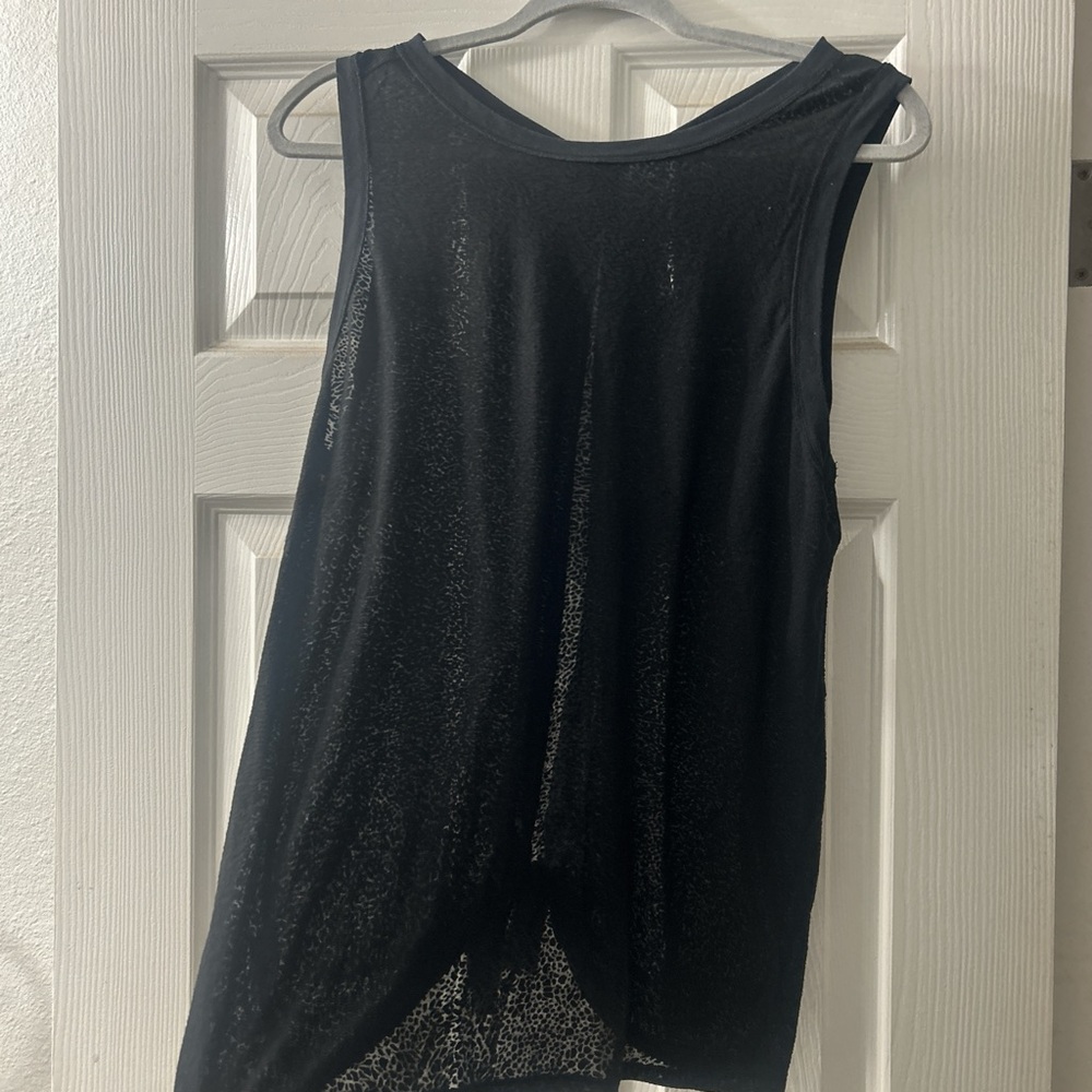 Lululemon Athletica Black Asymmetrical Backless Tank Top